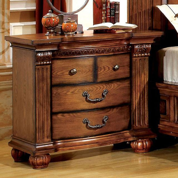 Bellagrand CM7738N Antique Tobacco Oak Traditional Night Stand By Furniture Of America - sofafair.com