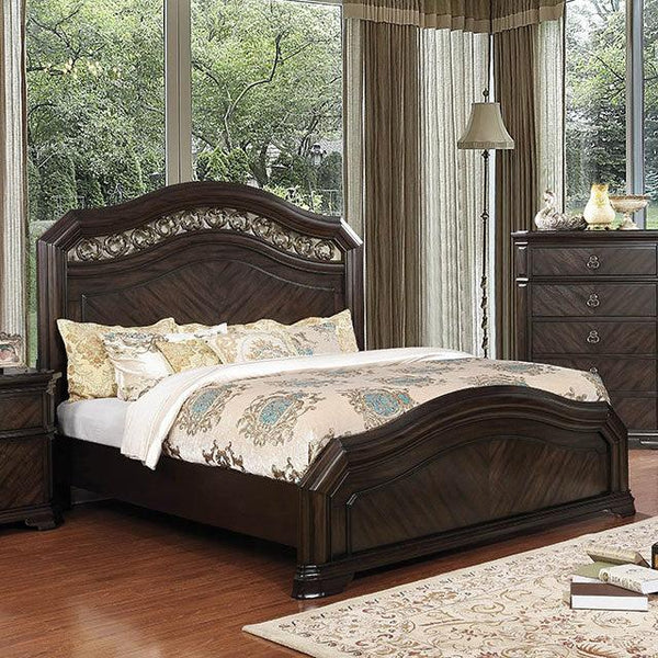 Calliope CM7751 Espresso Traditional Bed By Furniture Of America - sofafair.com