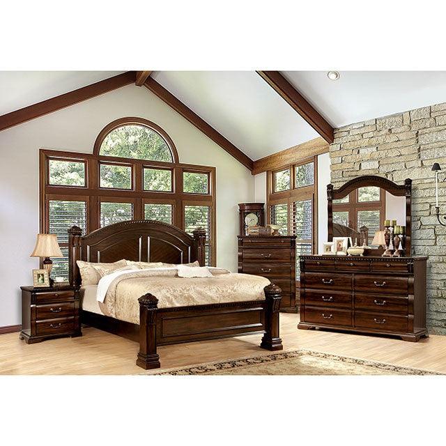 Burleigh CM7791 Cherry Transitional Bed By Furniture Of America - sofafair.com