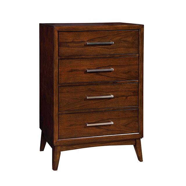 Snyder CM7792C Brown Cherry Mid-century Modern Chest By Furniture Of America - sofafair.com