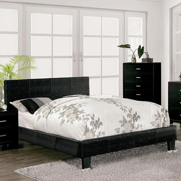Wallen CM7793BK Black Contemporary Bed By Furniture Of America - sofafair.com