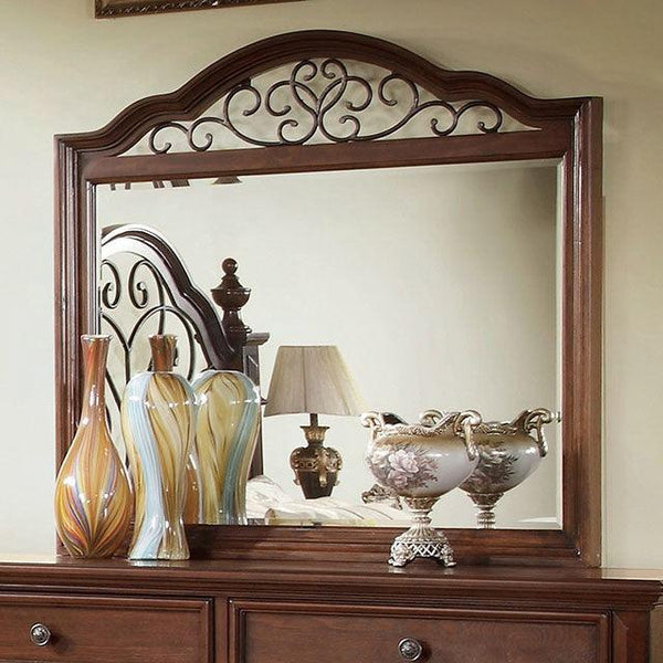 Landaluce CM7811M Antique Dark Oak Traditional Mirror By Furniture Of America - sofafair.com
