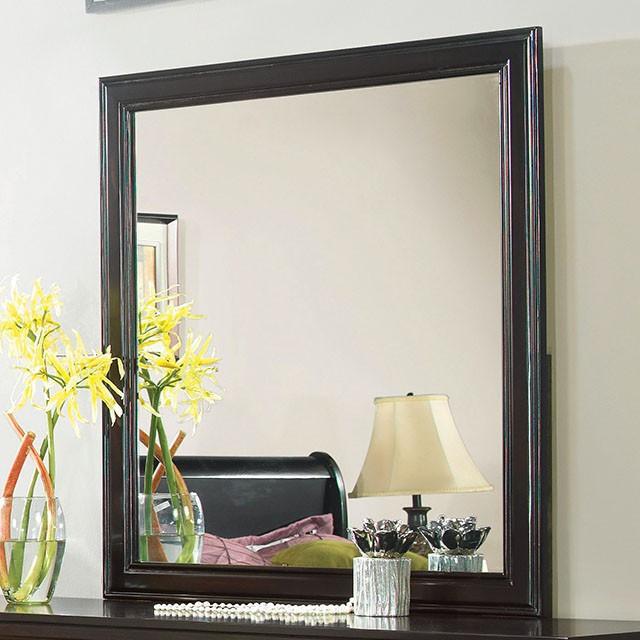 Laurelle CM7815EX-M Espresso Transitional Mirror By Furniture Of America - sofafair.com