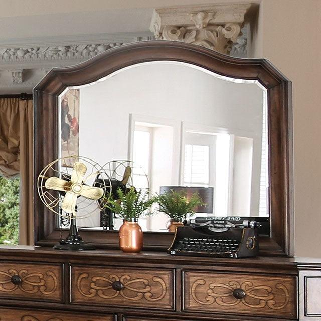 Emmaline CM7831M Chestnut Brown Transitional Mirror By Furniture Of America - sofafair.com