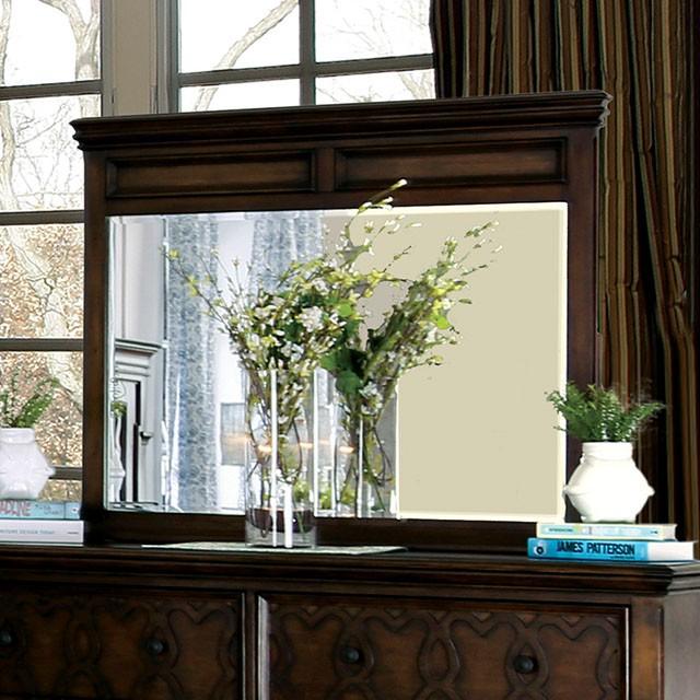 Minerva CM7839M Walnut Transitional Mirror By Furniture Of America - sofafair.com