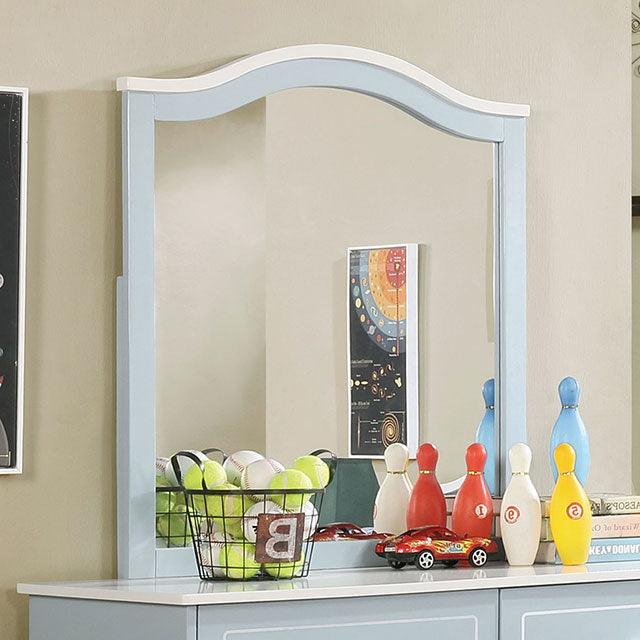 Deana CM7851M Blue/White Contemporary Mirror By Furniture Of America - sofafair.com