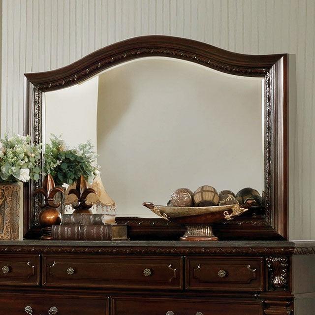 Fort Worth CM7858M Dark Cherry Traditional Mirror By Furniture Of America - sofafair.com