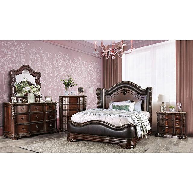 Arcturus CM7859 Brown Cherry Traditional Bed By Furniture Of America - sofafair.com