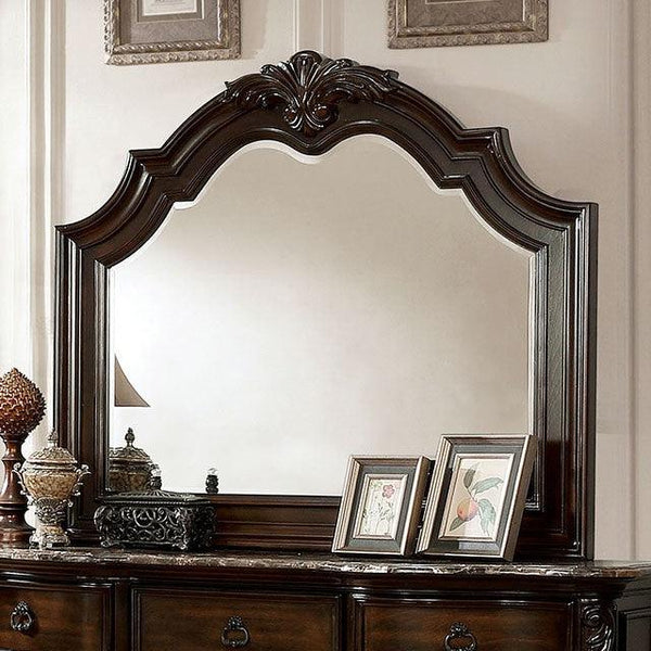 Niketas CM7860M Brown Cherry Traditional Mirror By Furniture Of America - sofafair.com