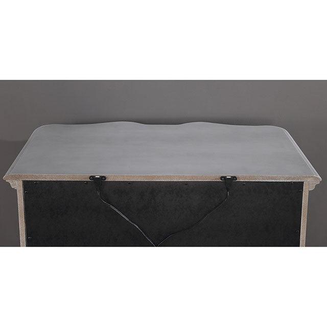 Aalok CM7864 Silver/Warm Gray Glam Bed By Furniture Of America - sofafair.com