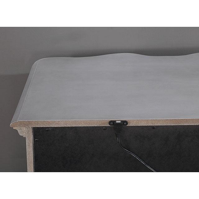 Aalok CM7864 Silver/Warm Gray Glam Bed By Furniture Of America - sofafair.com