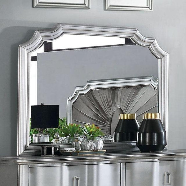 Aalok CM7864M Silver Glam Mirror By Furniture Of America - sofafair.com