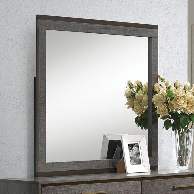 Manvel CM7867M Two-Tone Antique Gray Contemporary Mirror By Furniture Of America - sofafair.com