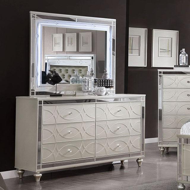 Manar CM7891D Silver Transitional Dresser By Furniture Of America - sofafair.com