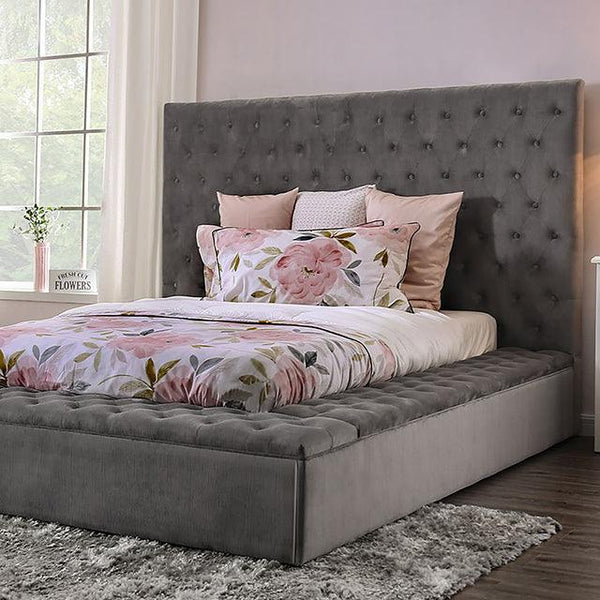 Golati CM7895GY Gray Transitional Bed By Furniture Of America - sofafair.com