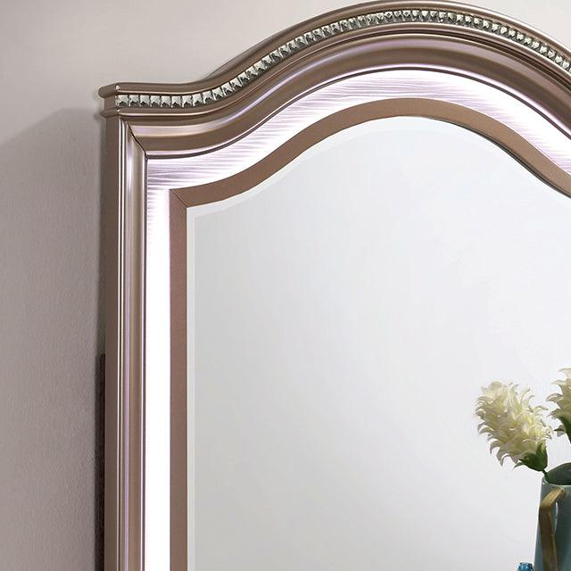 Allie CM7901RG-M Rose Gold Contemporary Mirror By Furniture Of America - sofafair.com