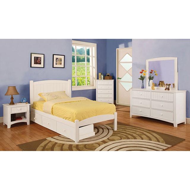 Omnus CM7905WH-M White Transitional Mirror By Furniture Of America - sofafair.com