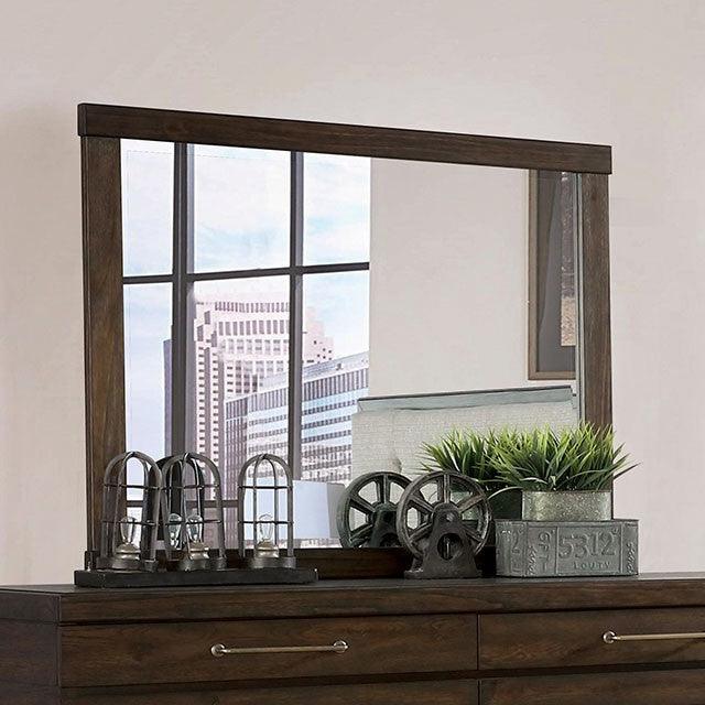 Maggie CM7919M Walnut Transitional Mirror By Furniture Of America - sofafair.com