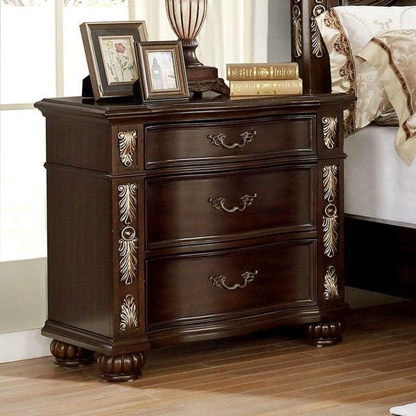 Theodor CM7926N Brown Cherry Traditional Night Stand By Furniture Of America - sofafair.com