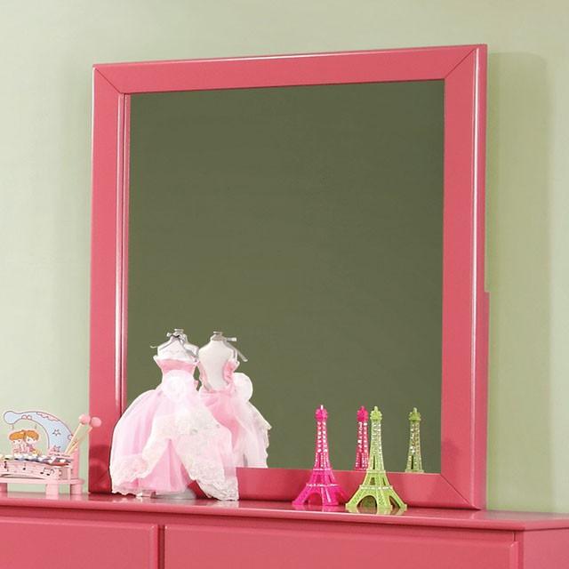Prismo CM7941PK-M Pink Transitional Mirror By Furniture Of America - sofafair.com