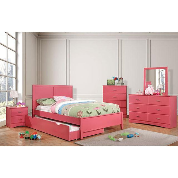 Prismo CM7941PK-M Pink Transitional Mirror By Furniture Of America - sofafair.com
