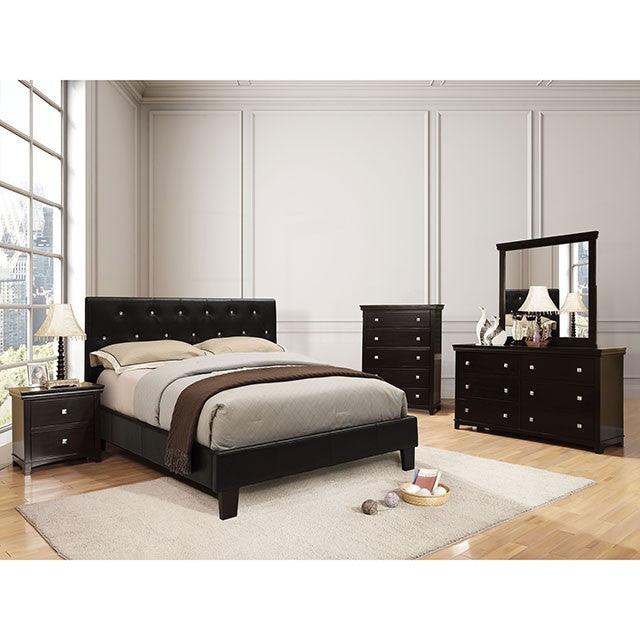 Velen CM7949BK Black Contemporary Bed By Furniture Of America - sofafair.com