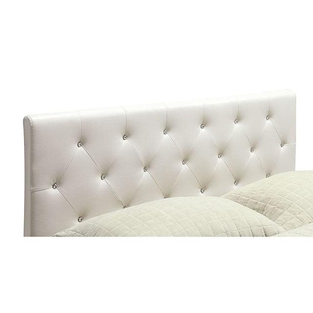 Velen CM7949WH White Contemporary Bed By Furniture Of America - sofafair.com