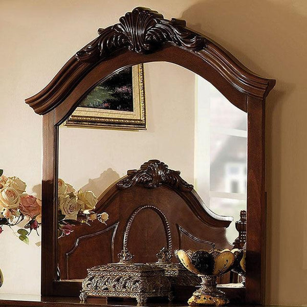 Velda CM7952M Brown Cherry Traditional Mirror By Furniture Of America - sofafair.com