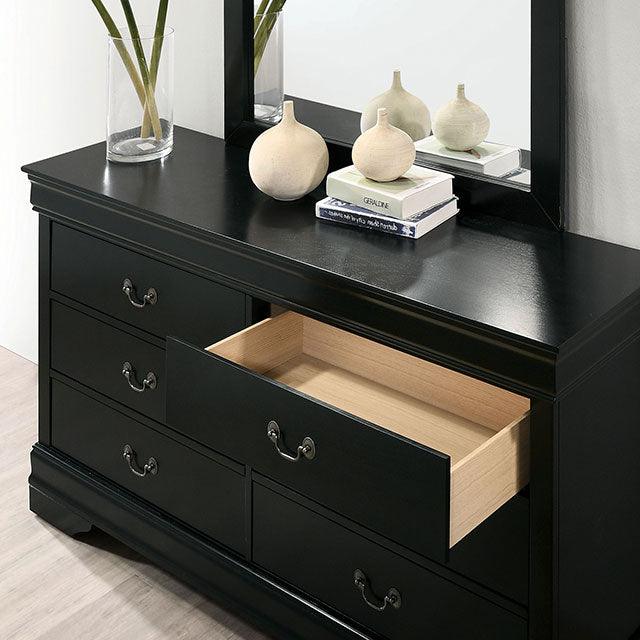 Louis Philippe CM7966BK-D Black Transitional Dresser By Furniture Of America - sofafair.com