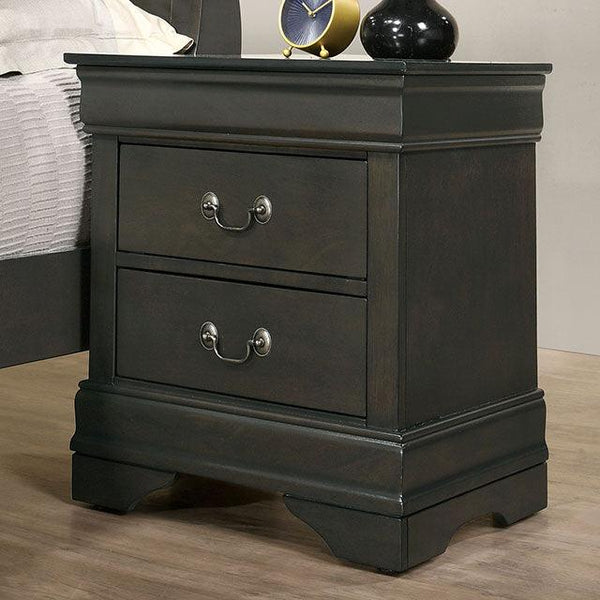 Louis Philippe CM7966GY-N Gray Transitional Night Stand By Furniture Of America - sofafair.com