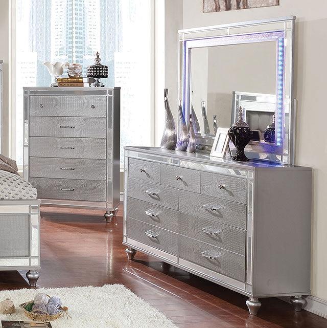 Brachium CM7977SV-D Silver Contemporary Dresser By Furniture Of America - sofafair.com
