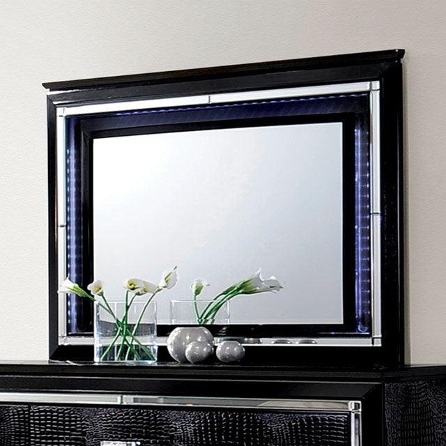 Bellanova CM7979BK-M Black Contemporary Mirror By Furniture Of America - sofafair.com