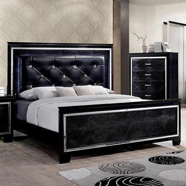 Bellanova CM7979BK Black Contemporary Bed By Furniture Of America - sofafair.com