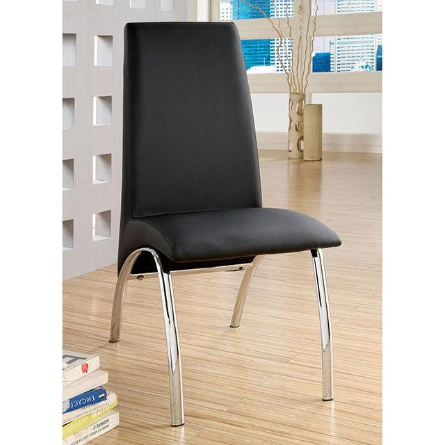 Wailoa CM8370BK-SC-2PK Black Contemporary Side Chair (2/Box) By Furniture Of America - sofafair.com