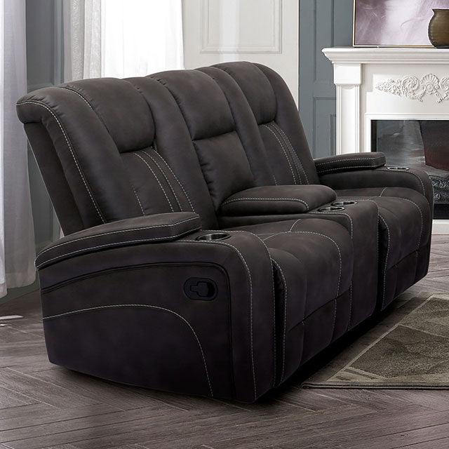 Amirah CM9903-LV Dark Gray Transitional Glider Loveseat By Furniture Of America - sofafair.com
