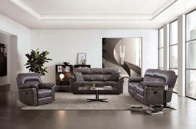 Josias CM9908DG-LV Dark Gray Transitional Loveseat By Furniture Of America - sofafair.com
