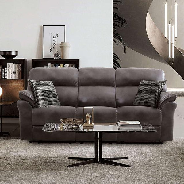 Josias CM9908DG-SF Dark Gray Transitional Sofa By Furniture Of America - sofafair.com