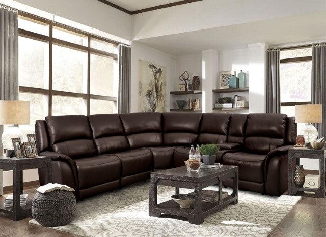 Gorgius CM9910ES-SECT-PM Espresso Transitional Power Sectional By Furniture Of America - sofafair.com