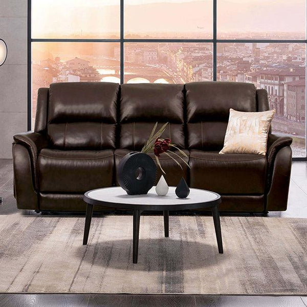 Gorgius CM9910ES-SF-PM Espresso Transitional Power Sofa By Furniture Of America - sofafair.com