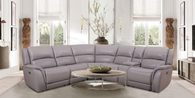 Gorgius CM9910ST-SECT-PM Light Gray Transitional Power Sectional By Furniture Of America - sofafair.com