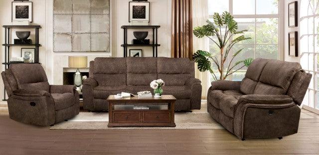 Henricus CM9911DB-CH Dark Brown Transitional Glider Recliner By Furniture Of America - sofafair.com