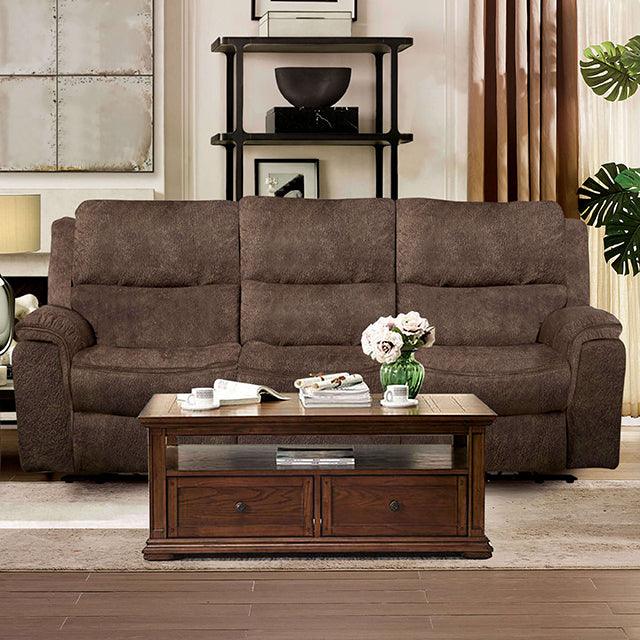 Henricus CM9911DB-SF Dark Brown Transitional Sofa By Furniture Of America - sofafair.com
