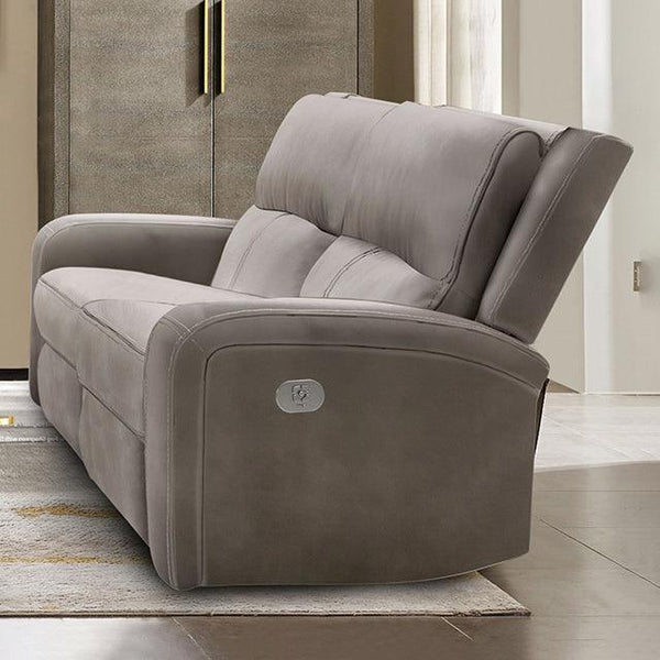 Vasilios CM9914ST-LV-PM Taupe Transitional Power Loveseat By Furniture Of America - sofafair.com
