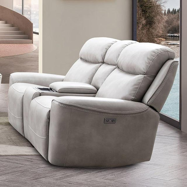 Artemia CM9922FG-LV-PM Light Taupe Transitional Power Loveseat By Furniture Of America - sofafair.com
