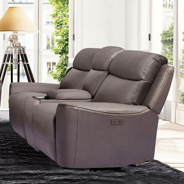 Artemia CM9922GY-LV-PM Gray Transitional Power Loveseat By Furniture Of America - sofafair.com