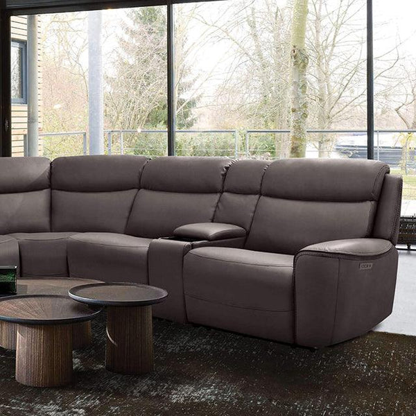 Edmondus CM9923GY-SECT-PM Dark Gray Transitional Power Sectional By Furniture Of America - sofafair.com