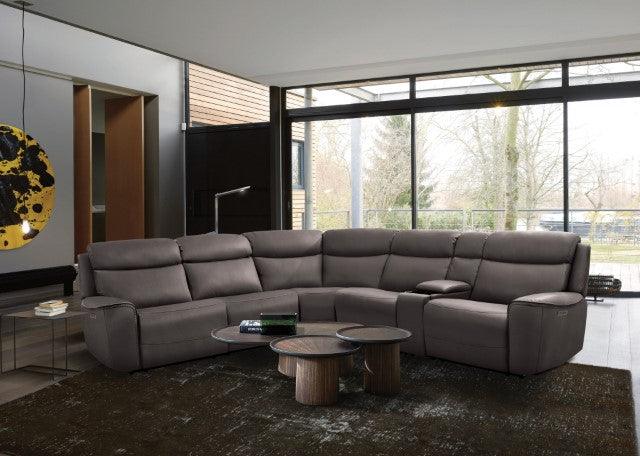 Edmondus CM9923GY-SECT-PM Dark Gray Transitional Power Sectional By Furniture Of America - sofafair.com
