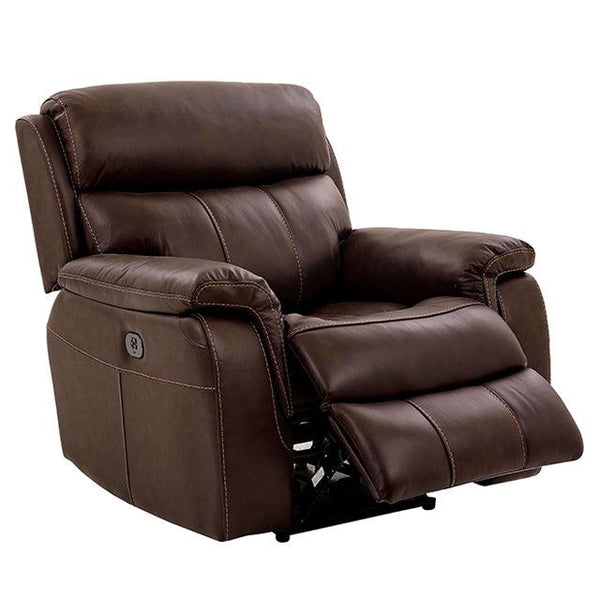 Antenor CM9926MB-CH-PM Brown Transitional Power Recliner By Furniture Of America - sofafair.com