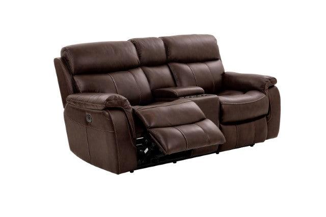 Antenor CM9926MB-LV-PM Brown Transitional Power Loveseat By Furniture Of America - sofafair.com