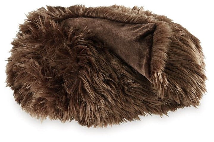 A1000987T Brown/Beige Contemporary Bellethrone Throw By AFI - sofafair.com
